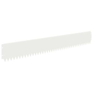 vidaXL Obrubn&iacute;k tr&aacute;vnika 30 ks 103 x 15 cm Oceľ Biela
