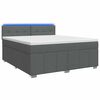 vidaXL Posteľ boxspring s matracom Tmavosiv&aacute; 160 x 200 cm L&aacute;tka