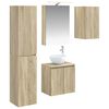 vidaXL Set kabinetov do k&uacute;peľne 5 pcs Dub sonoma 50 x 14,5 x 70 cm