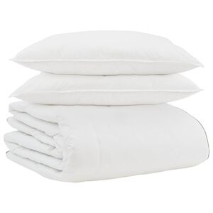 vidaXL Zimn&yacute; prehoz s vank&uacute;&scaron;om 3 pcs Biela Husacia perie