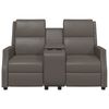 vidaXL 2-miestne sklápacie masážne kreslo, sivé, umelá koža