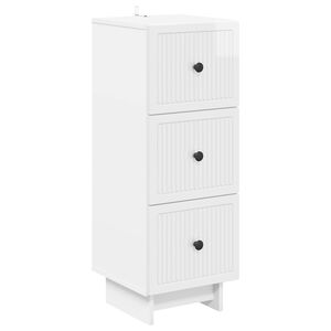 vidaXL Z&aacute;suvkov&yacute; kabinet Biela s vysok&yacute;m leskom 33 x 34,5 x 90 cm