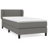 vidaXL Boxspring posteľ s matracom tmavosivá 100x200 cm látka