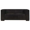 vidaXL 2-miestna pohovka čierna pravá koža