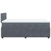 vidaXL Posteľn&yacute; r&aacute;m boxspring s matracom tmavosiv&yacute; 90x190 cm zamat