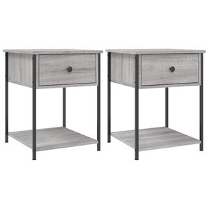 vidaXL Nočn&eacute; stol&iacute;ky 2 ks siv&yacute; dub sonoma 44x45x58 cm kompozitn&eacute; drevo