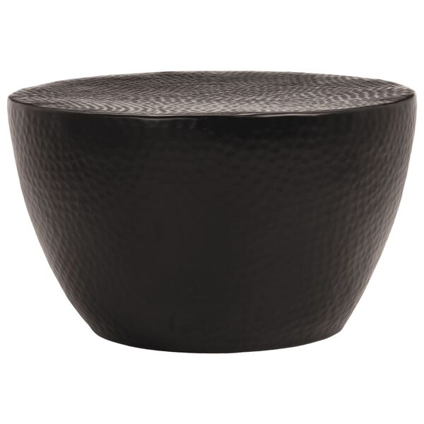 vidaXL Konferenčn&yacute; stol&iacute;k tepan&yacute; hlin&iacute;k &Oslash; 50x30 cm čierny