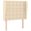 vidaXL Čelo postele so z&aacute;hybmi kr&eacute;mov&eacute; 103x23x118/128 cm l&aacute;tka