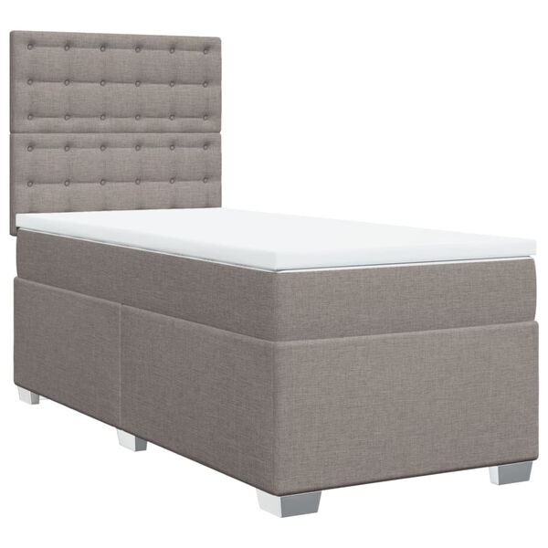 vidaXL Boxspring posteľ s matracom sivohned&yacute; 100x200 cm l&aacute;tka