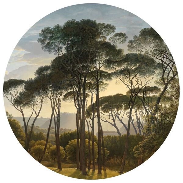 WallArt Kruhová tapeta Umbrella Pines in Italy 190 cm