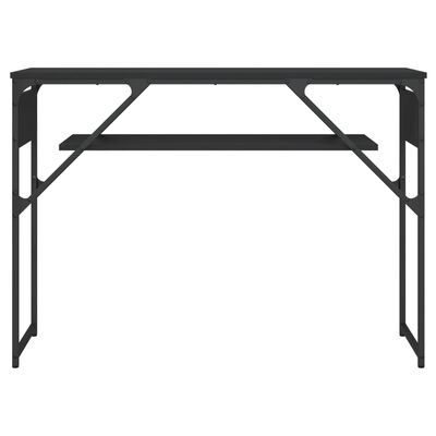 vidaXL Konzolový stolík s policou čierny 105x30x75 cm kompozitné drevo