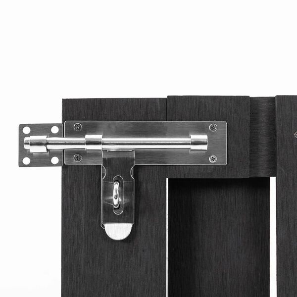 vidaXL Záhradná brána, WPC 100x60 cm, sivá