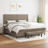 vidaXL Boxspring posteľ s matracom sivohned&yacute; 200x200 cm l&aacute;tka