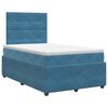 vidaXL Posteľ boxspring s matracom Modr&aacute; 120 x 200 cm Zamat