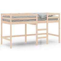 vidaXL Detská vyvýšená posteľ s rebríkom 80x200 cm masívna borovica