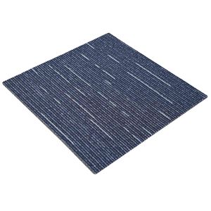 vidaXL Kobercov&aacute; dlaždica Pruhovan&aacute; modr&aacute; 50 x 50 cm 20 ks