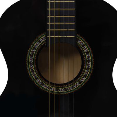 vidaXL Klasická gitara pre začiatočníkov deti s taškou čierna 1/2 34"