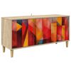 vidaXL TV skrinka HEESCH 102 x 33 x 50 cm Sonoma Kompozitn&eacute; drevo