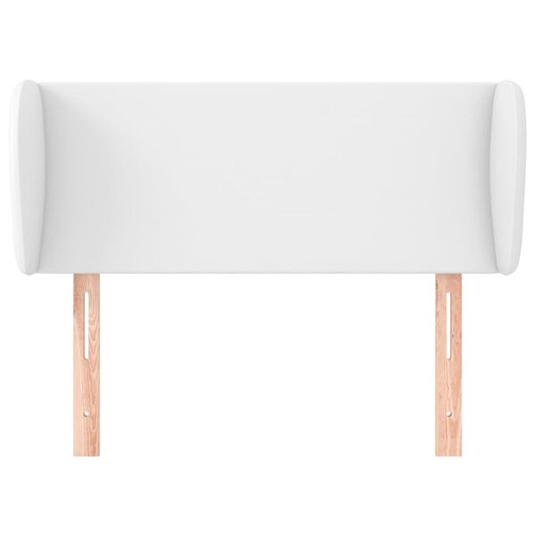 vidaXL Čelo postele so z&aacute;hybmi biely 103x23x78/88 cm umel&aacute; koža