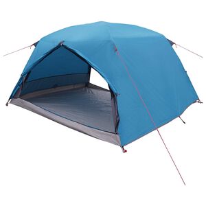 vidaXL Stan na batohovanie 4-miestny Modr&aacute; 185T Polyester s PU n&aacute;terom