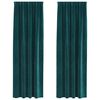vidaXL Zatemňovacie z&aacute;vesy 2 pcs Tmavozelen&aacute; 140 x 260 cm Zamat