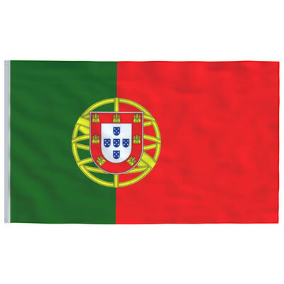 vidaXL Portugalská vlajka a stĺp 4 m hliníkový