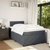 vidaXL Boxspring posteľ s matracom, tmavosiv&aacute; 120x190 cm, zamat