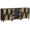 vidaXL Set kabinetov do k&uacute;peľne 3 ks 180 x 33 x 75 cm Čierna