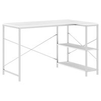 vidaXL Počítačový stôl biely 110x72x70 cm drevotrieska