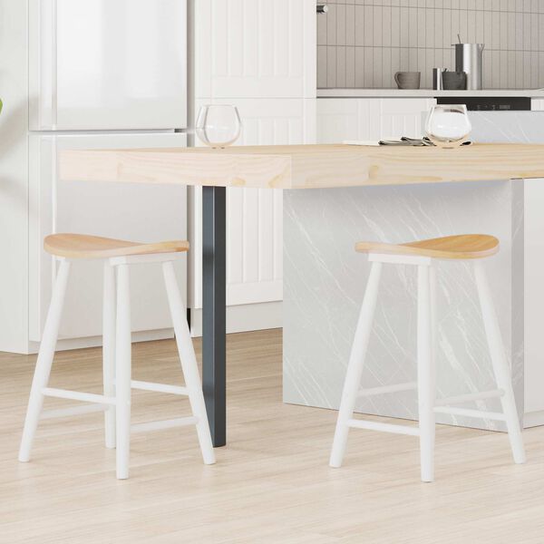 vidaXL Jed&aacute;lensk&eacute; stoličky 2 pcs Biela 46 x 37 x 63 cm