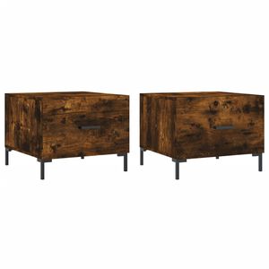 vidaXL Konferenčn&eacute; stol&iacute;ky 2 ks dymov&yacute; dub 50x50x40cm kompozitn&eacute; drevo