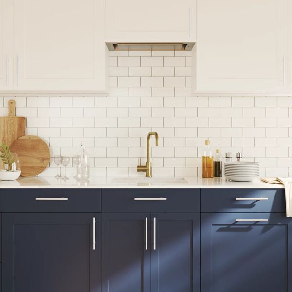 vidaXL Rukoväte na skrinku 20 ks strieborná 128 mm nehrdzavejúca oceľ