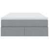 vidaXL Postel s &uacute;ložn&yacute;m prostorem a matrac&iacute; Svetlosiv&aacute; 120 x 200 cm