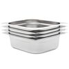 vidaXL Gastron&aacute;doby 4 ks, GN 1/2, 100 mm, nehrdzavej&uacute;ca oceľ