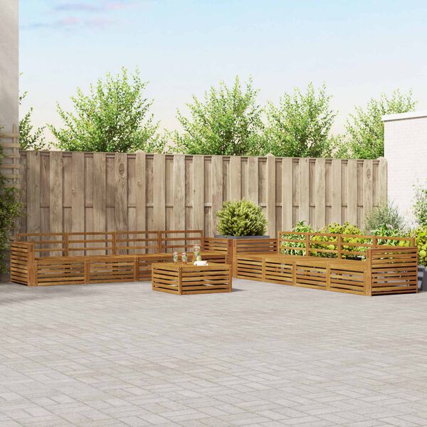 vidaXL Z&aacute;hradn&aacute; s&uacute;prava gaučov 9 pcs Pr&iacute;rodn&aacute;