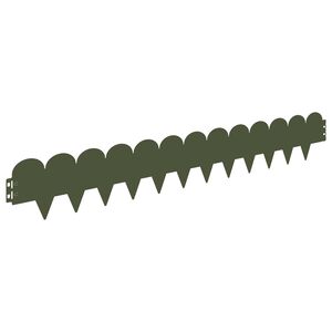 vidaXL Obrubn&iacute;k tr&aacute;vnika 10 ks 103 x 15 cm Oceľ Olivovo zelen&aacute;
