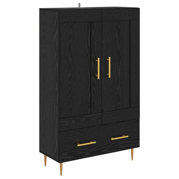 vidaXL Highboard Čierny dub 69,5 x 31 x 115 cm Kompozitn&eacute; drevo