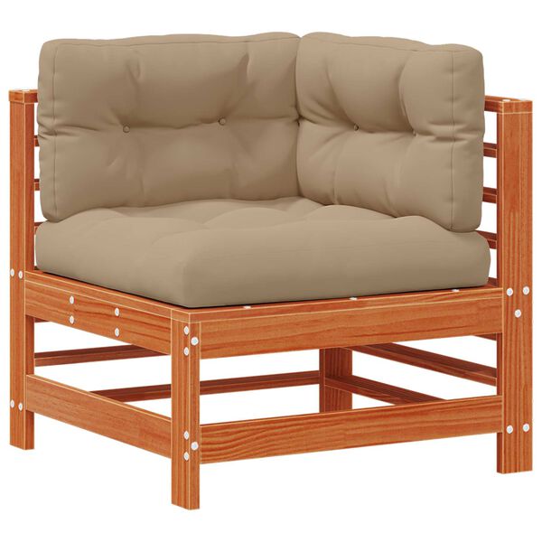 vidaXL Z&aacute;hradn&yacute; lounge set 5 pcs Voskov&aacute; Hned&aacute; Mas&iacute;vna borovica