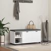 vidaXL Predsieňov&aacute; lavica s vank&uacute;&scaron;om Biela 100 x 38 x 46 cm