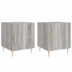vidaXL Nočn&eacute; stol&iacute;ky 2 ks siv&yacute; dub sonoma 40x40x50 cm kompozitn&eacute; drevo
