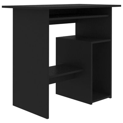 vidaXL Písací stôl, čierny 80x45x74 cm, drevotrieska