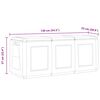 vidaXL Záhradný úložný box 138x53x57 cm 330 l tmavosivá a čierna