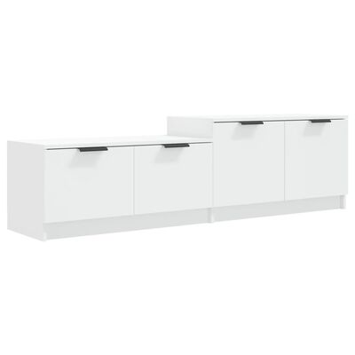 vidaXL TV stolík biely 158,5x36x45 cm spracované drevo