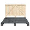 vidaXL Posteľný rám s čelom sivý 140x200 cm borovicový masív