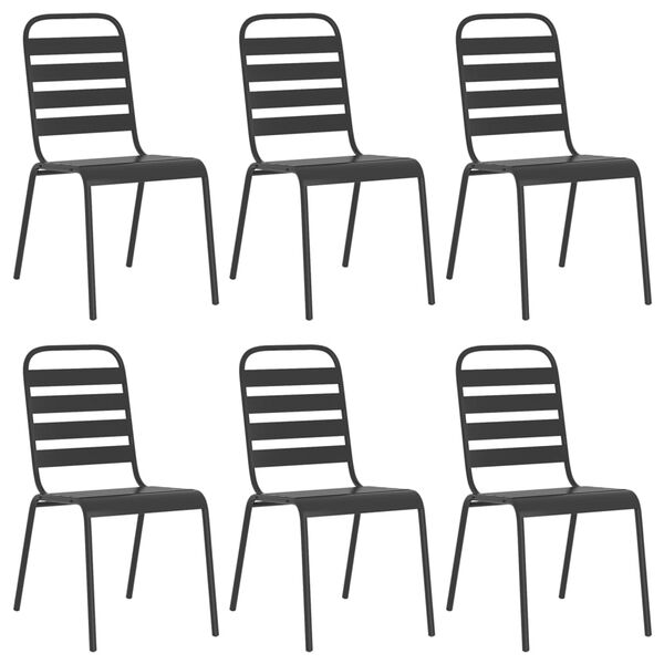 vidaXL 7-dielna z&aacute;hradn&aacute; jed&aacute;lensk&aacute; s&uacute;prava oceľov&aacute; antracitov&aacute;