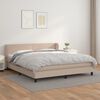 vidaXL Boxspring posteľ s matracom kapučínová 180x200 cm umelá koža
