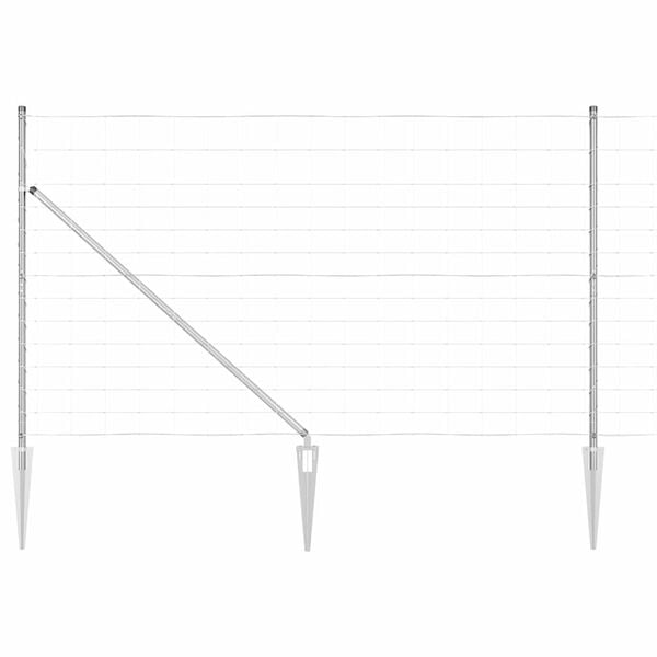 vidaXL Stĺp na plot. Zinkovan&yacute; 50 x 1,4 m Oceľ