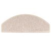 vidaXL Schodov&eacute; rohože 15 ks 65x24x4 cm b&eacute;žov&eacute;, polkruhov&eacute;, veľk&eacute;
