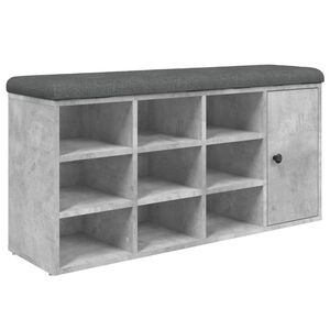 vidaXL Lavička na top&aacute;nky bet&oacute;novo siv&aacute; 102x32x50 cm kompozitn&eacute; drevo