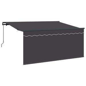 vidaXL Zatemniteľn&aacute; mark&iacute;za Pruhovan&yacute; Antracit 300 x 200 cm l&aacute;tka